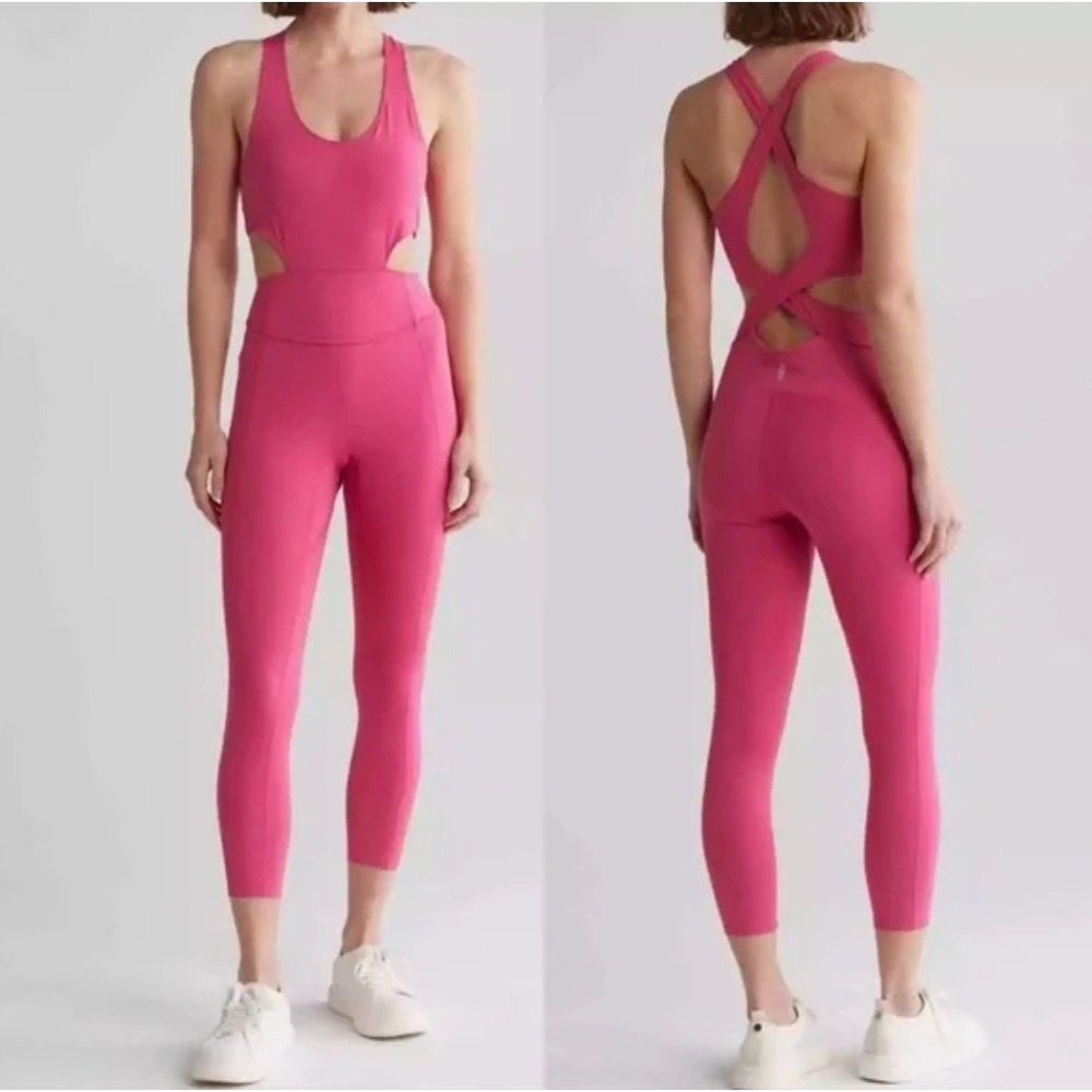 FP Movement Hot Shot Onesie Jumpsuit Cutout Backless Activewear Romper Small